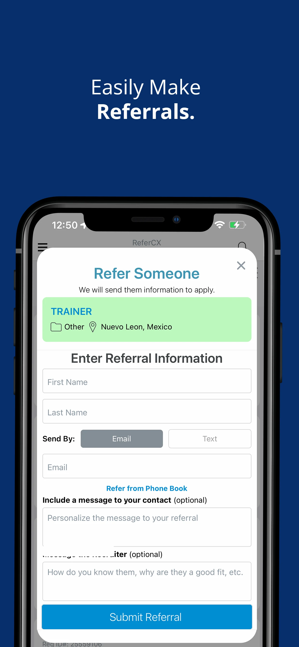ReferCX screenshot